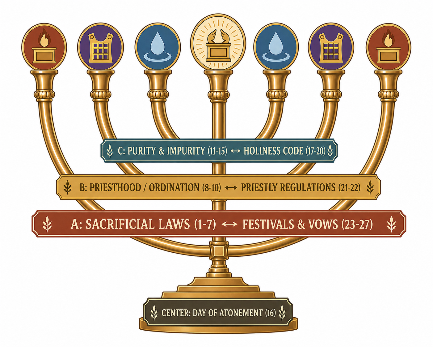 Leviticus Chiastic Structure — Menorah Pattern