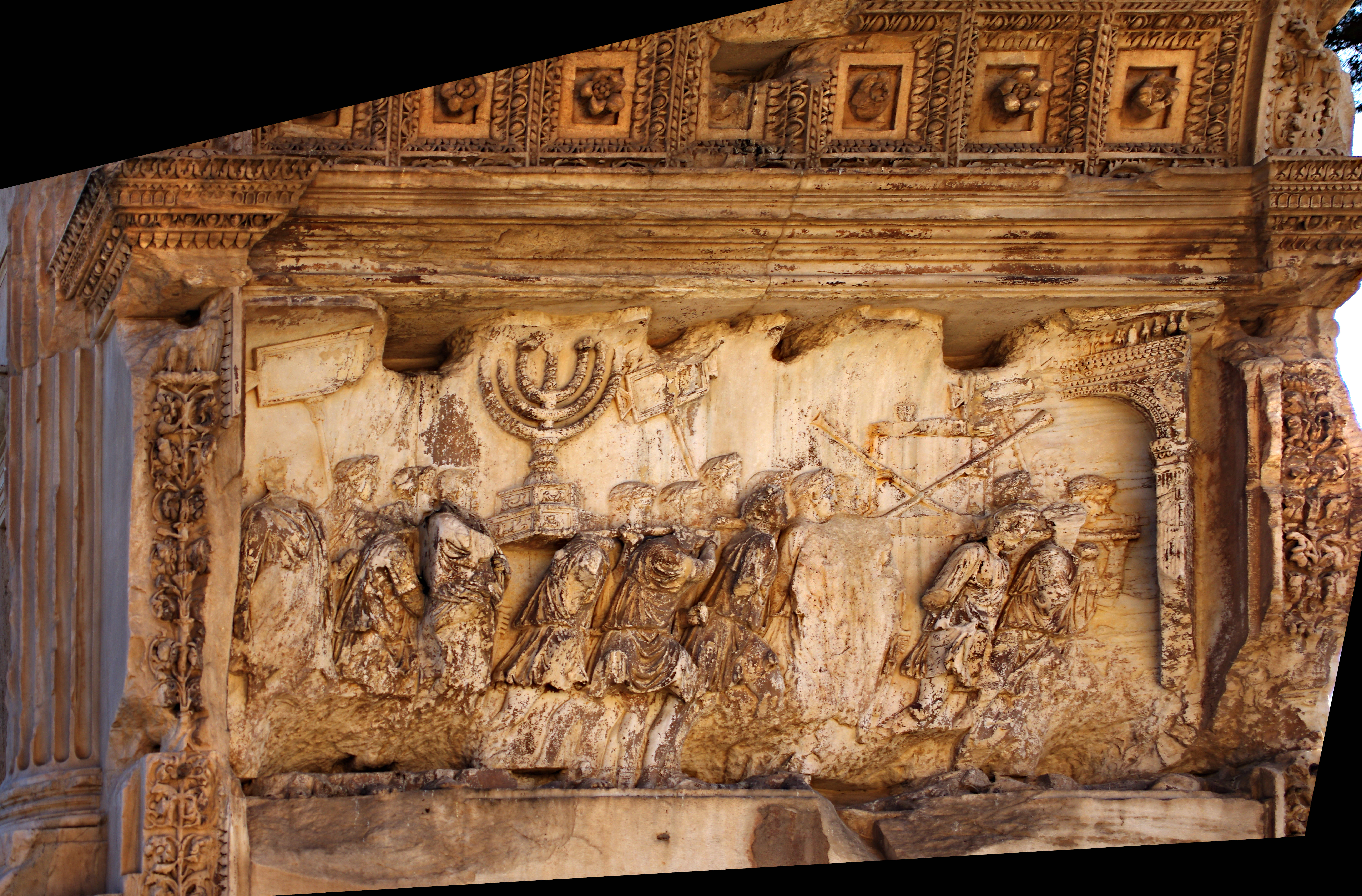 Silver trumpets depicted on the Arch of Titus