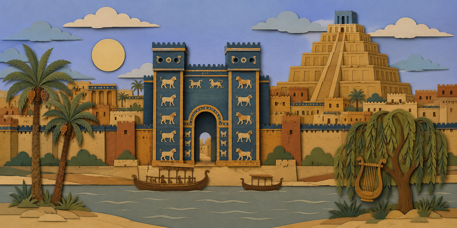 Babylon: The Empire and the Exile — the Ishtar Gate, the ziggurat, and the rivers of captivity