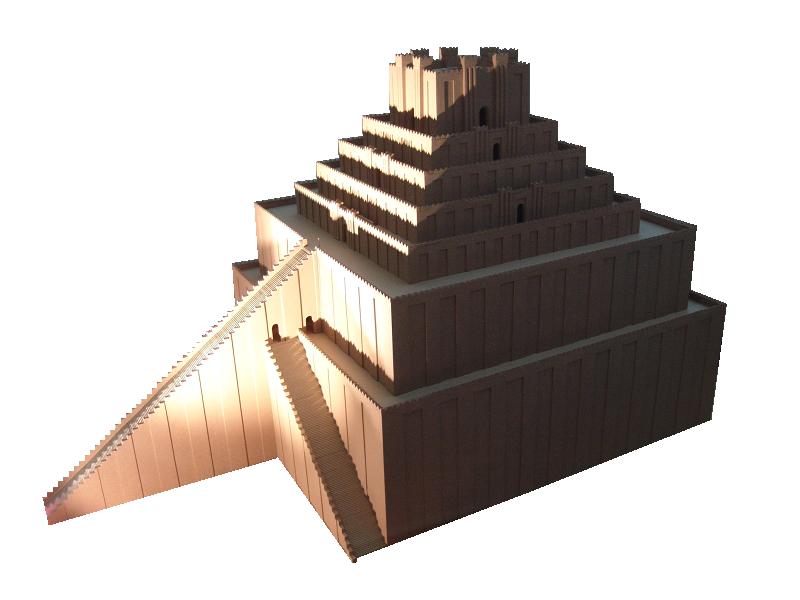 Museum model of the Etemenanki ziggurat