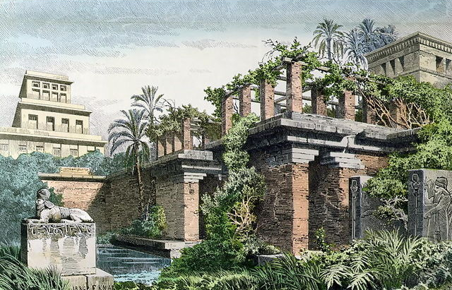Ferdinand Knab's 1886 painting of the Hanging Gardens