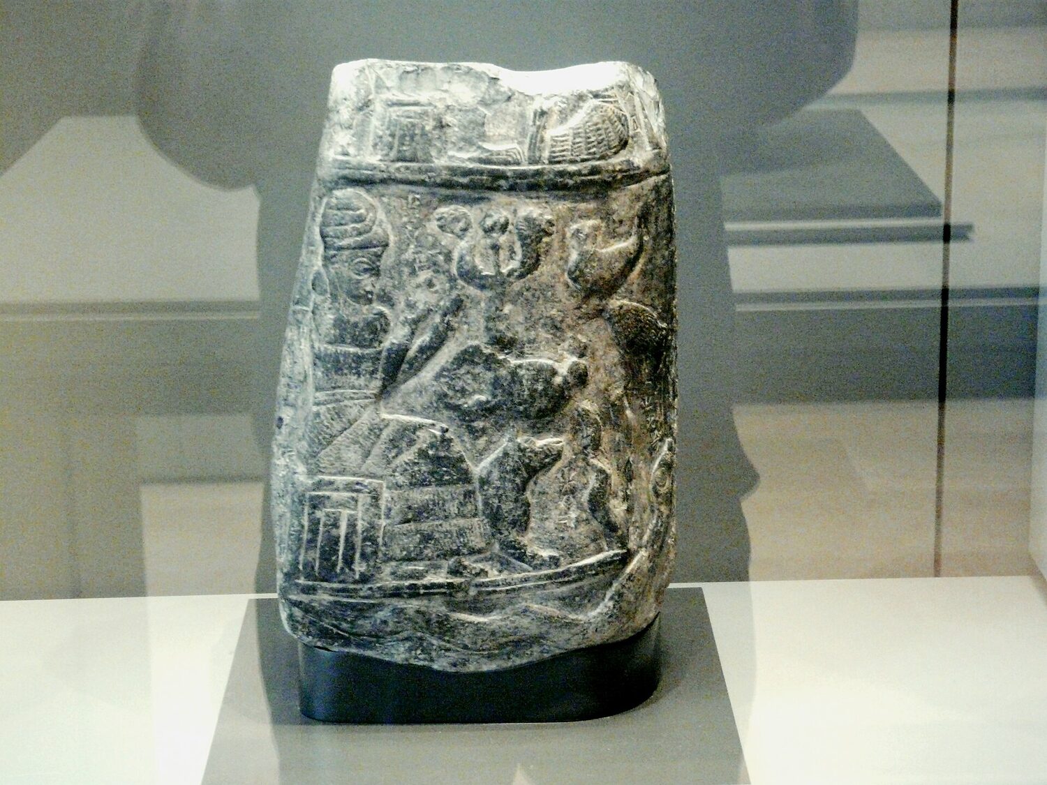 A Kassite-period Babylonian kudurru (boundary stone) carved with divine symbols, Louvre