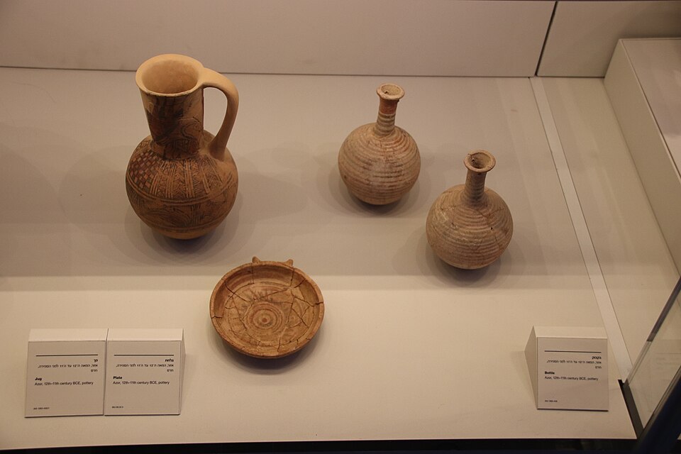 Philistine painted pottery from the 12th-11th century BC, Israel Museum