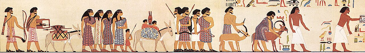 Beni Hasan tomb painting showing Asiatic visitors entering Egypt