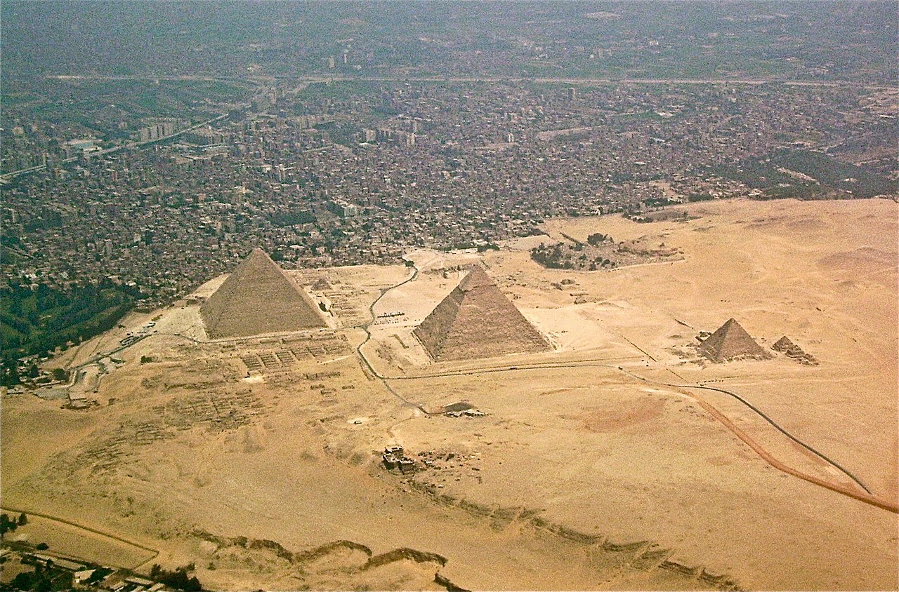 The three pyramids of Giza