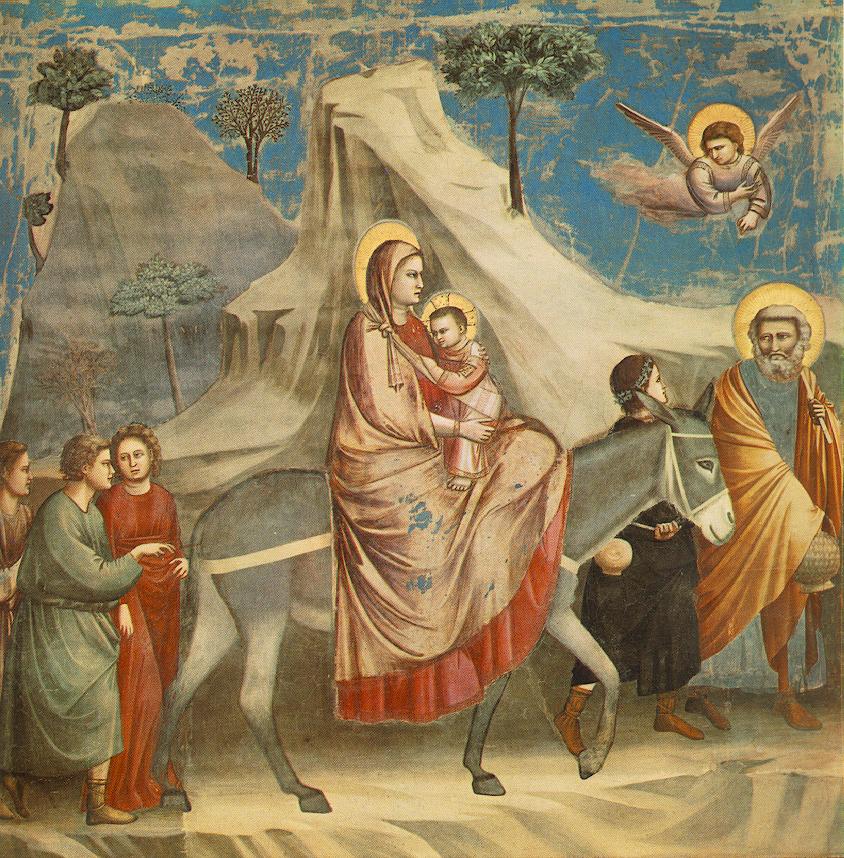Flight into Egypt by Giotto, Scrovegni Chapel