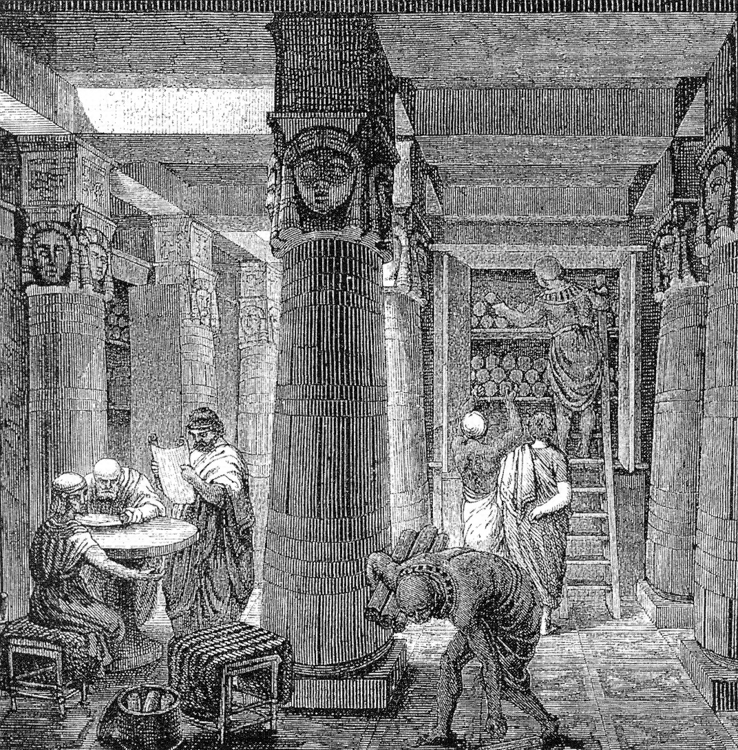 Artistic reconstruction of the Library of Alexandria