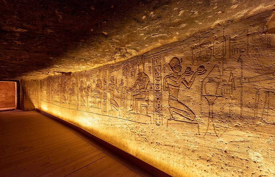 Inner wall reliefs at Abu Simbel