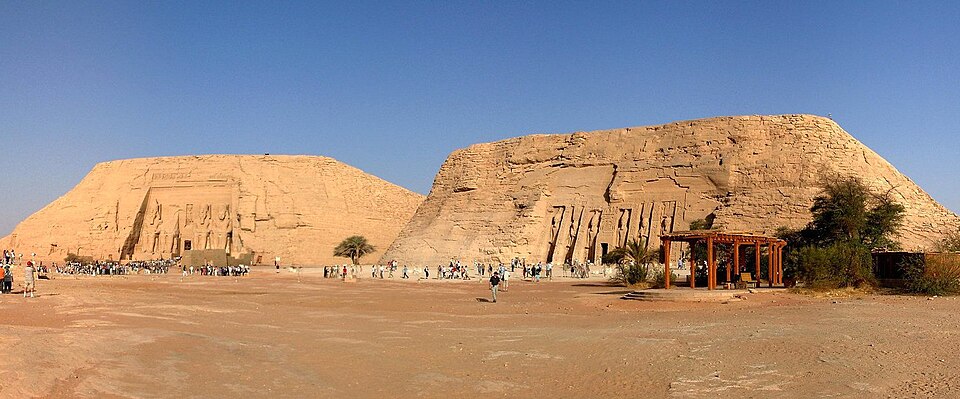 Panorama of both Abu Simbel temples