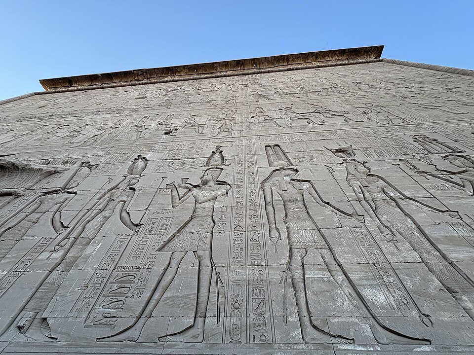 Exterior wall carvings at Dendera