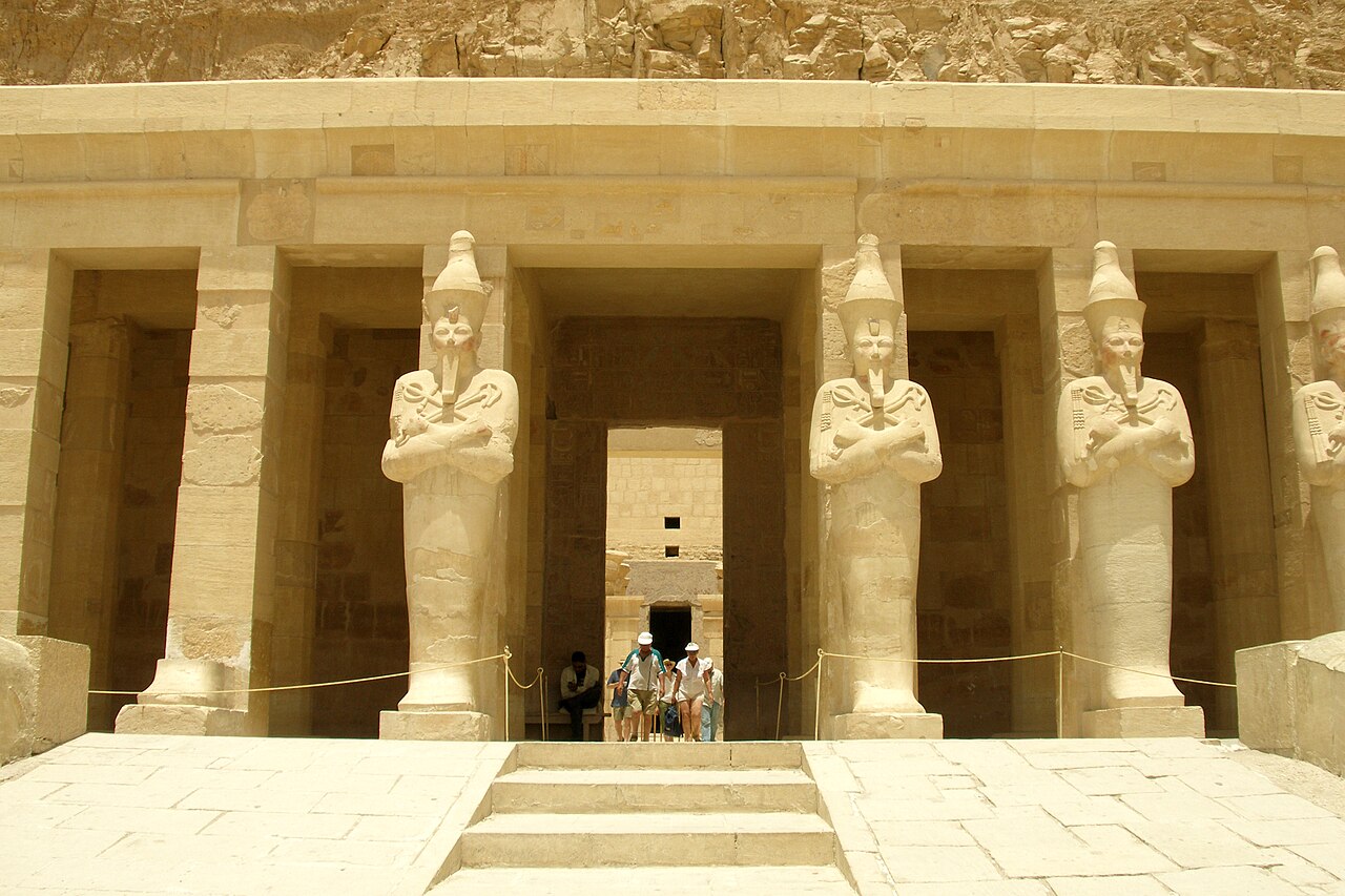 Osirian statues at Hatshepsut's temple