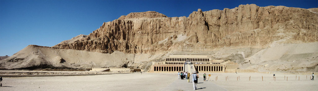 Panoramic view of Hatshepsut's temple