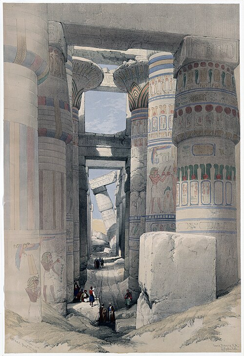 David Roberts painting of Karnak
