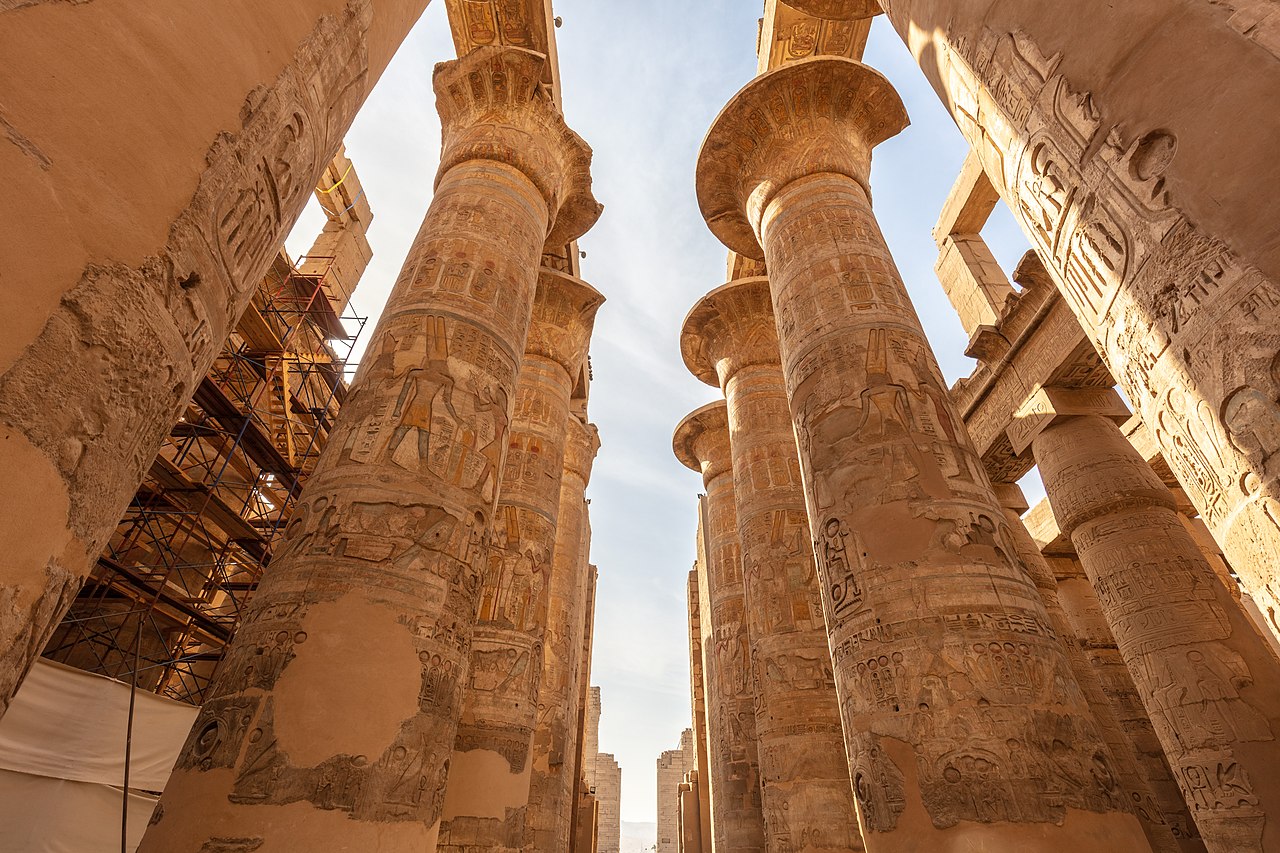 Hypostyle Hall columns looking up