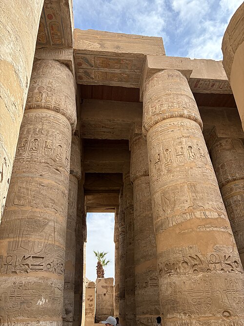 Columns of the Hypostyle Hall from below