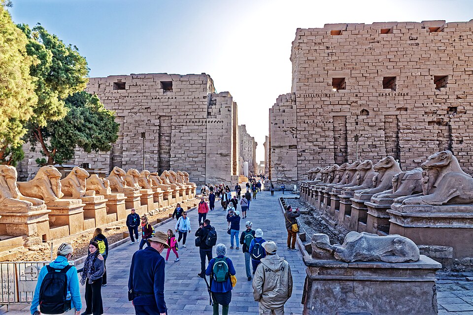 Ram-headed sphinx avenue at Karnak