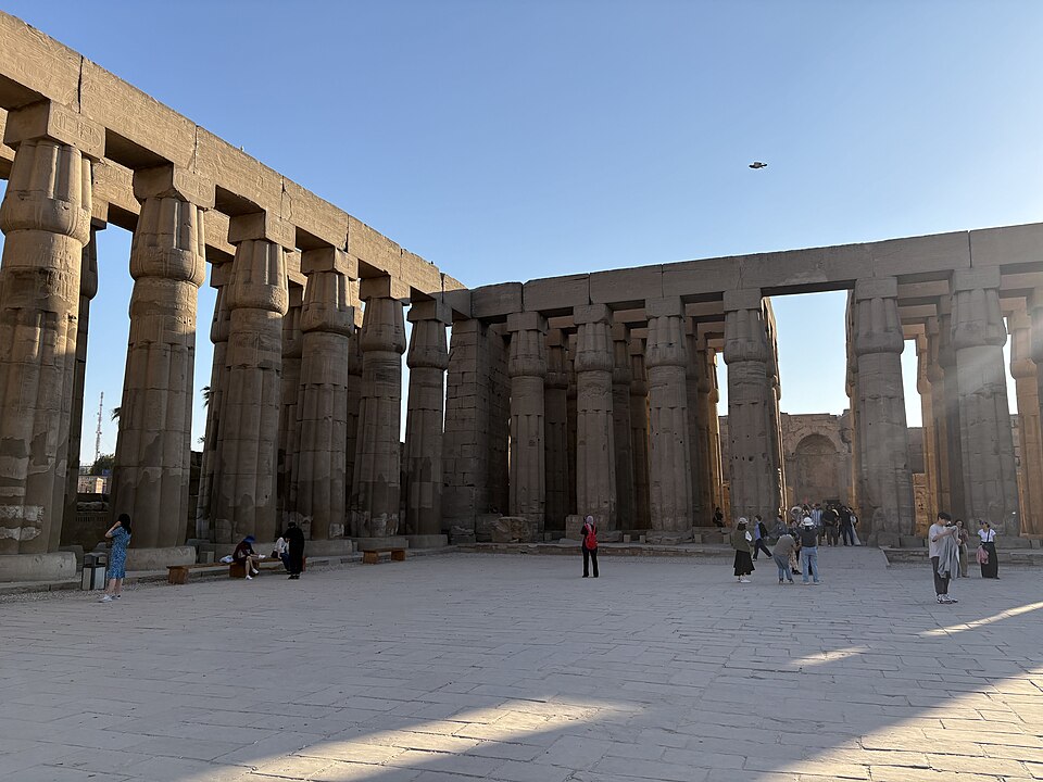Court of Luxor Temple by day