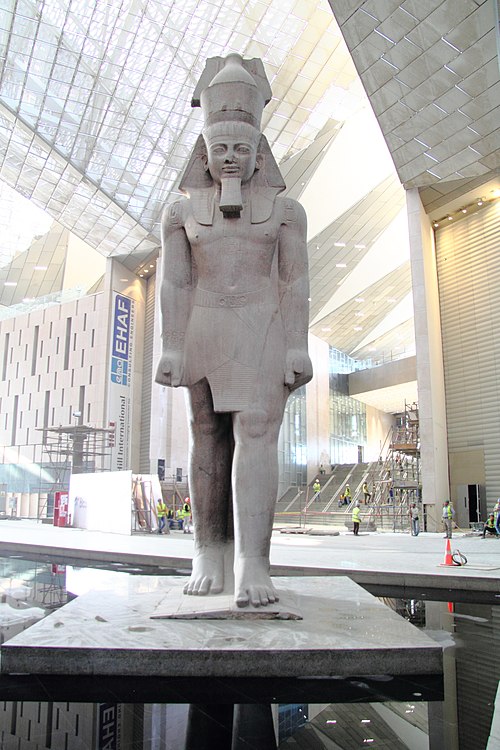 Ramesses II statue at the Grand Egyptian Museum