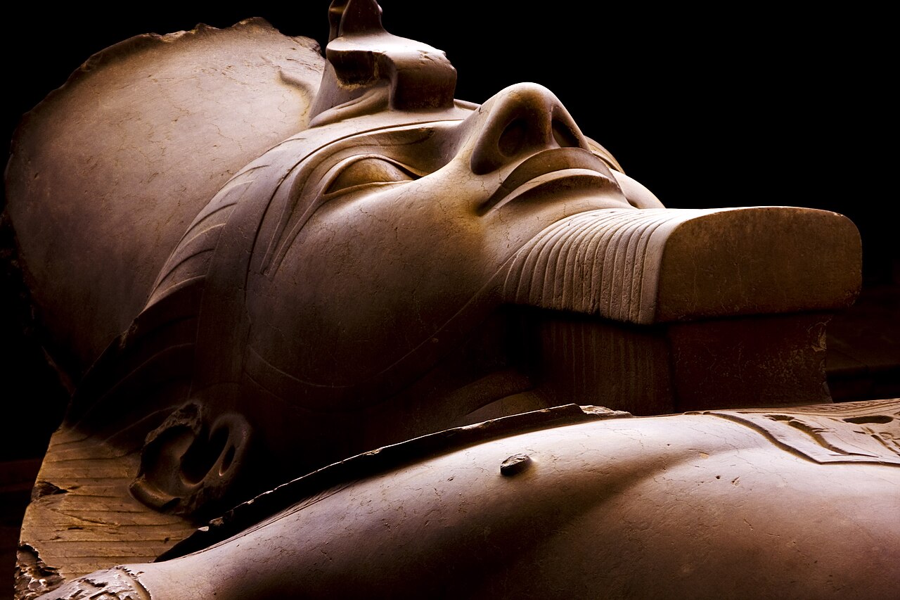 Close-up of the Colossus of Ramesses II