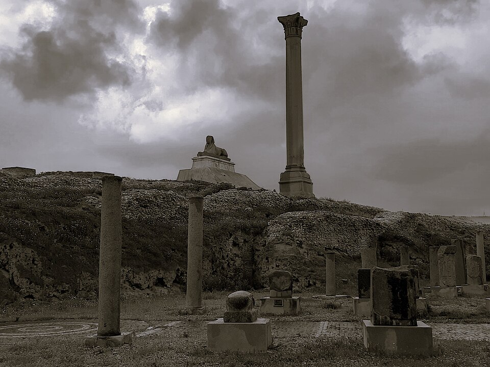 Pompey's Pillar with sphinx