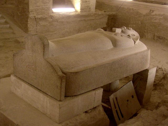 Stone sarcophagus in the Valley of the Kings