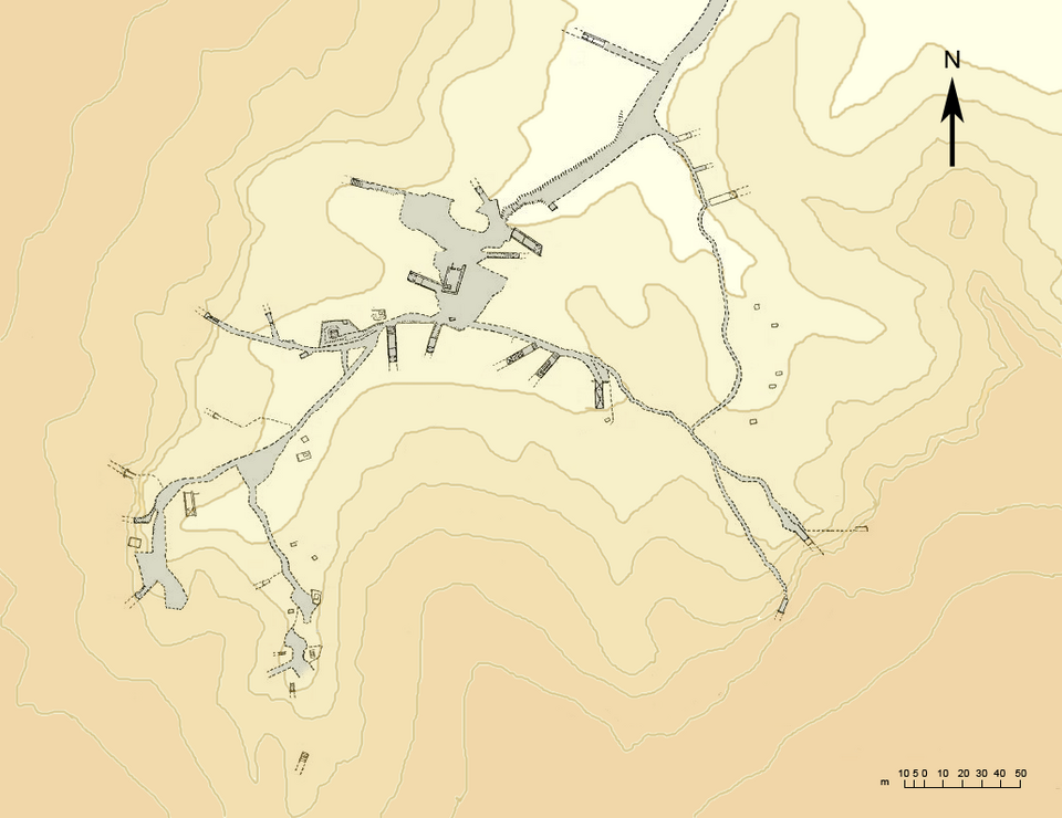 Topographic map of the Valley of the Kings