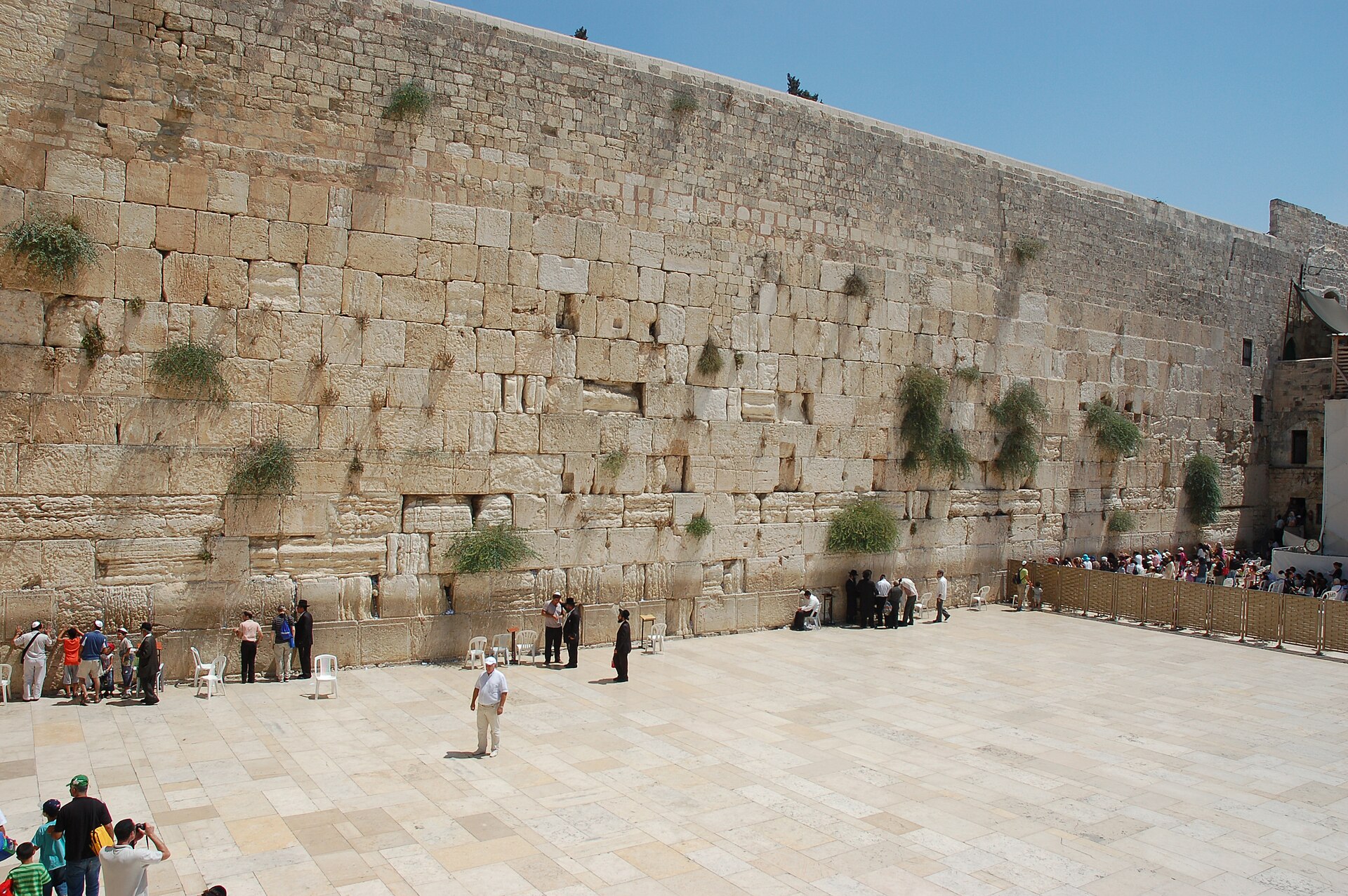 The Western Wall plaza — the exposed Herodian retaining wall of the Temple Mount platform