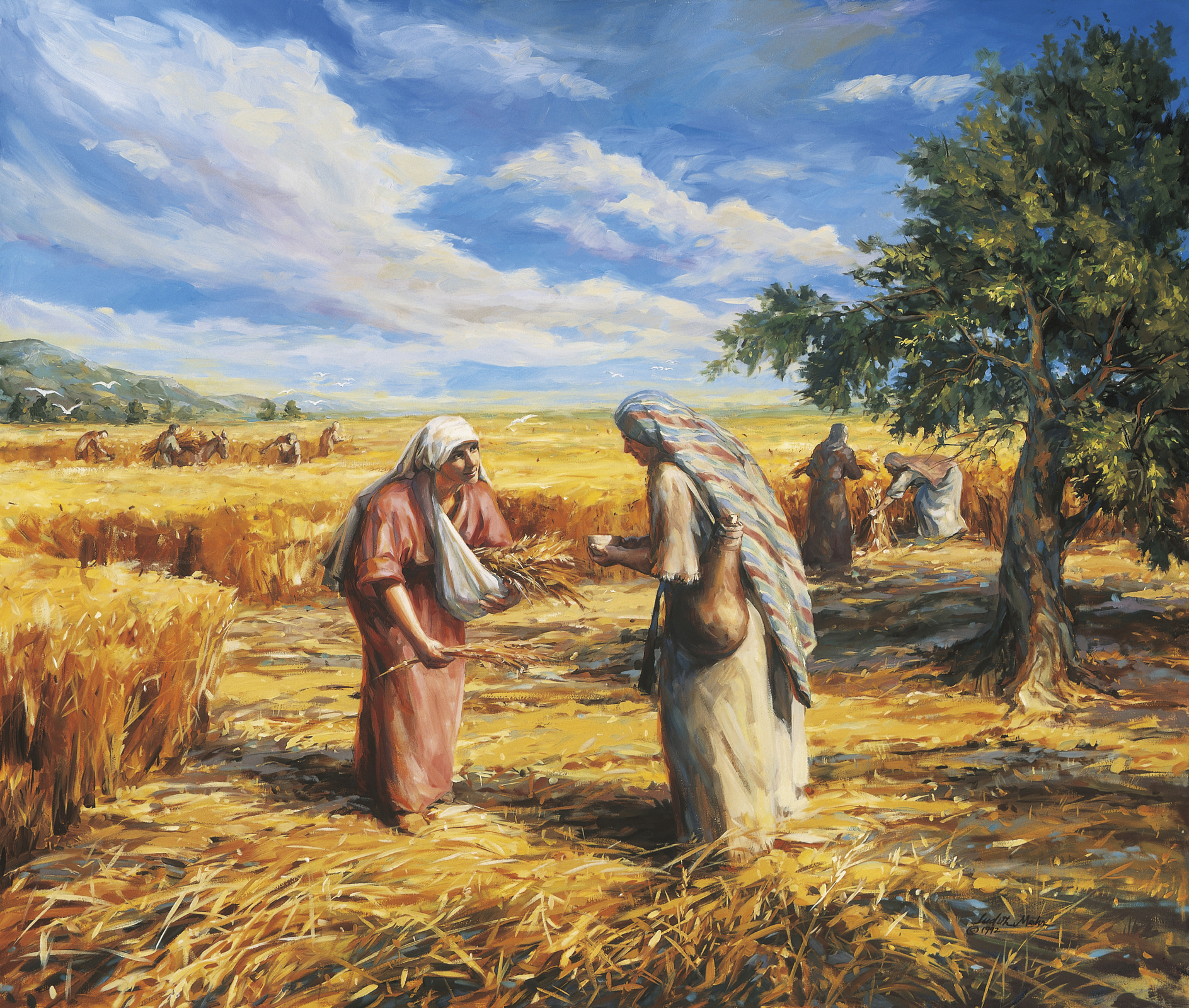 Ruth gleaning in the fields