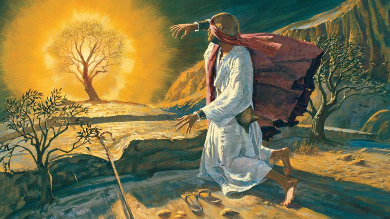 Moses at the burning bush